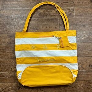 Puerto Vallarta Tote Bag Large Shoulder Yellow White Beach Travel Vacation Sun